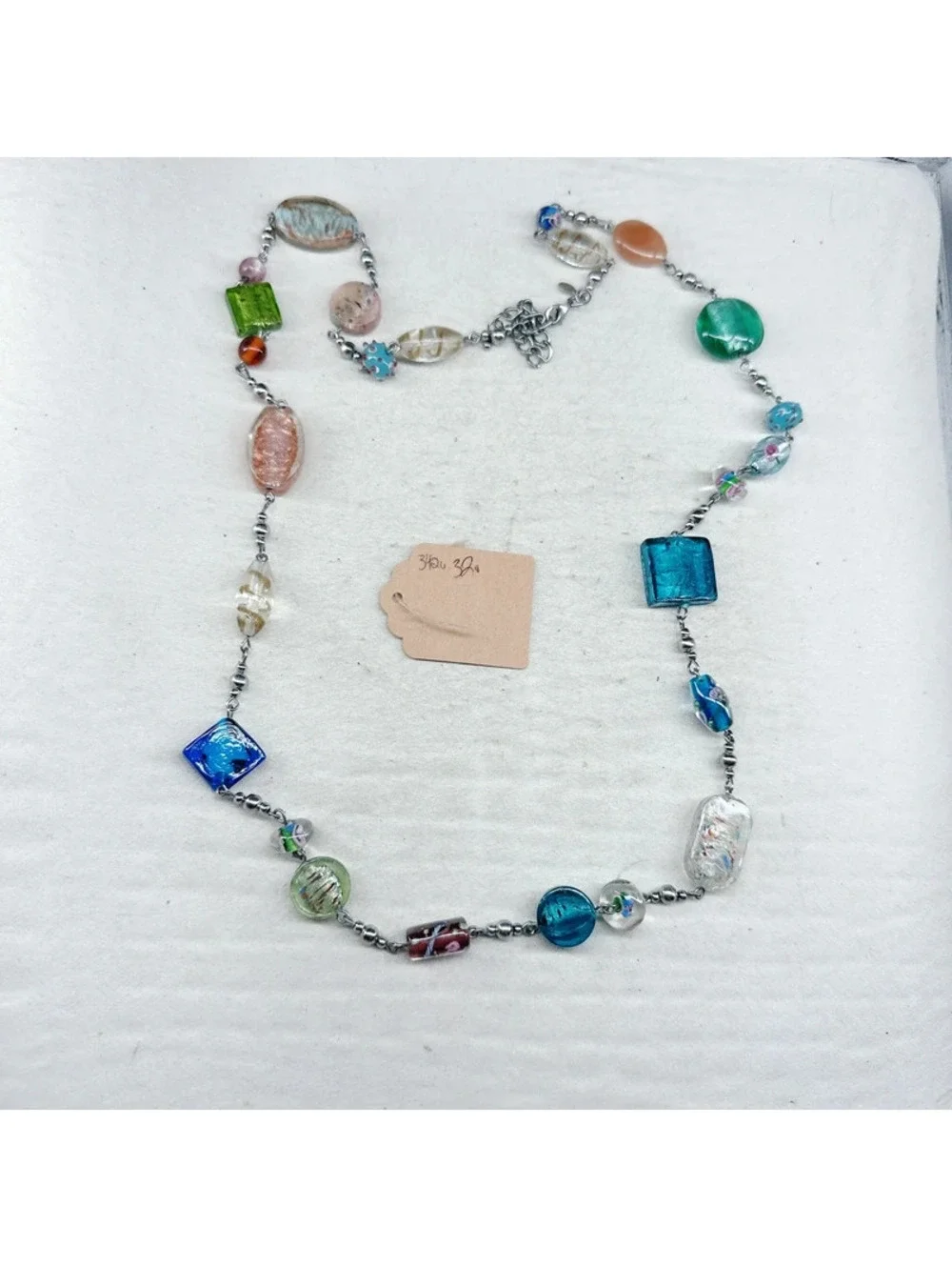 342u. Premier Designs Floral Glass Necklace